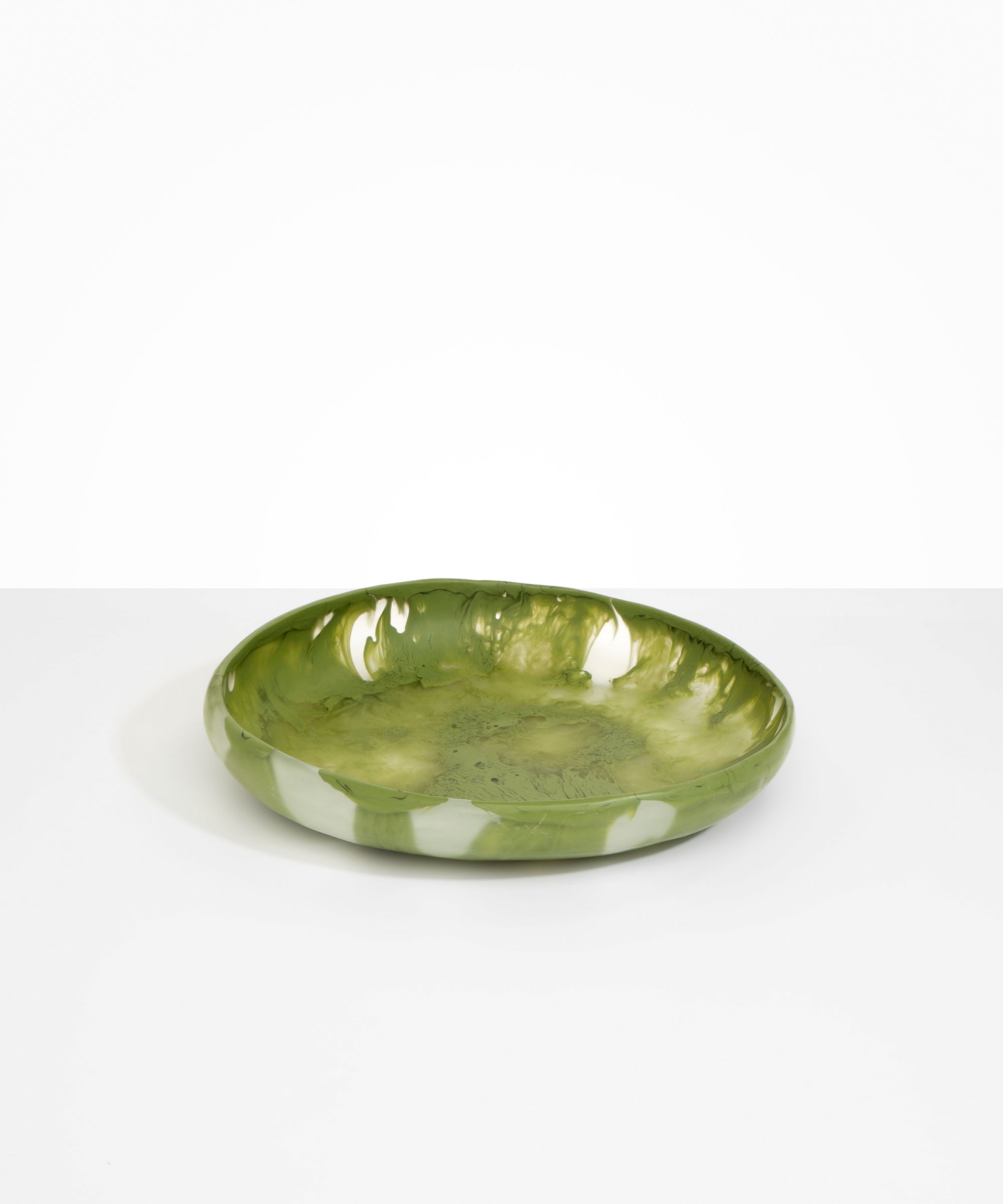 Dinosaur Designs Large Earth Bowl in Olive Colour resin.