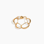LO Collections Liquid Chain Bracelet in 24k Gold-Plated Brass Material resin with Wide Fit
