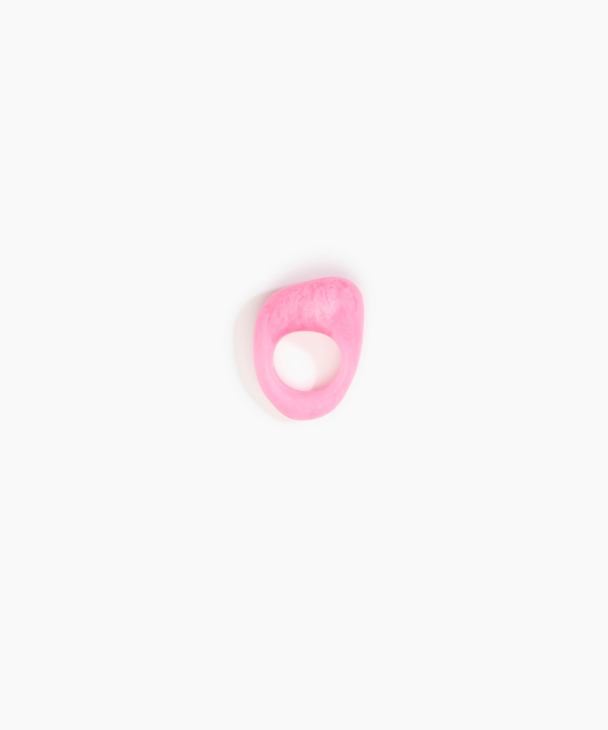 Dinosaur Designs Pebble Ring in Parakeet Colour resin with Regular Fit.