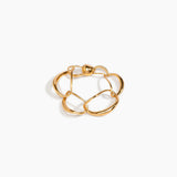 LO Collections Liquid Chain Bracelet in 24k Gold-Plated Brass Material resin with Wide Fit..