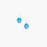 Dinosaur Designs Earth Wire Earrings in Sky Colour resin with 925 Sterling Silver Material.