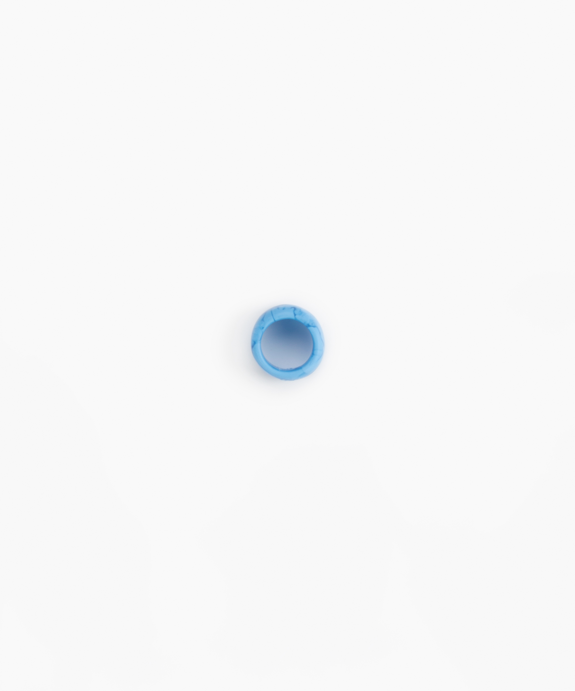 Dinosaur Designs Band Ring in Sky Colour resin with Wide Fit