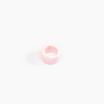 Dinosaur Designs Band Ring in Shell Pink Colour resin with Wide Fit