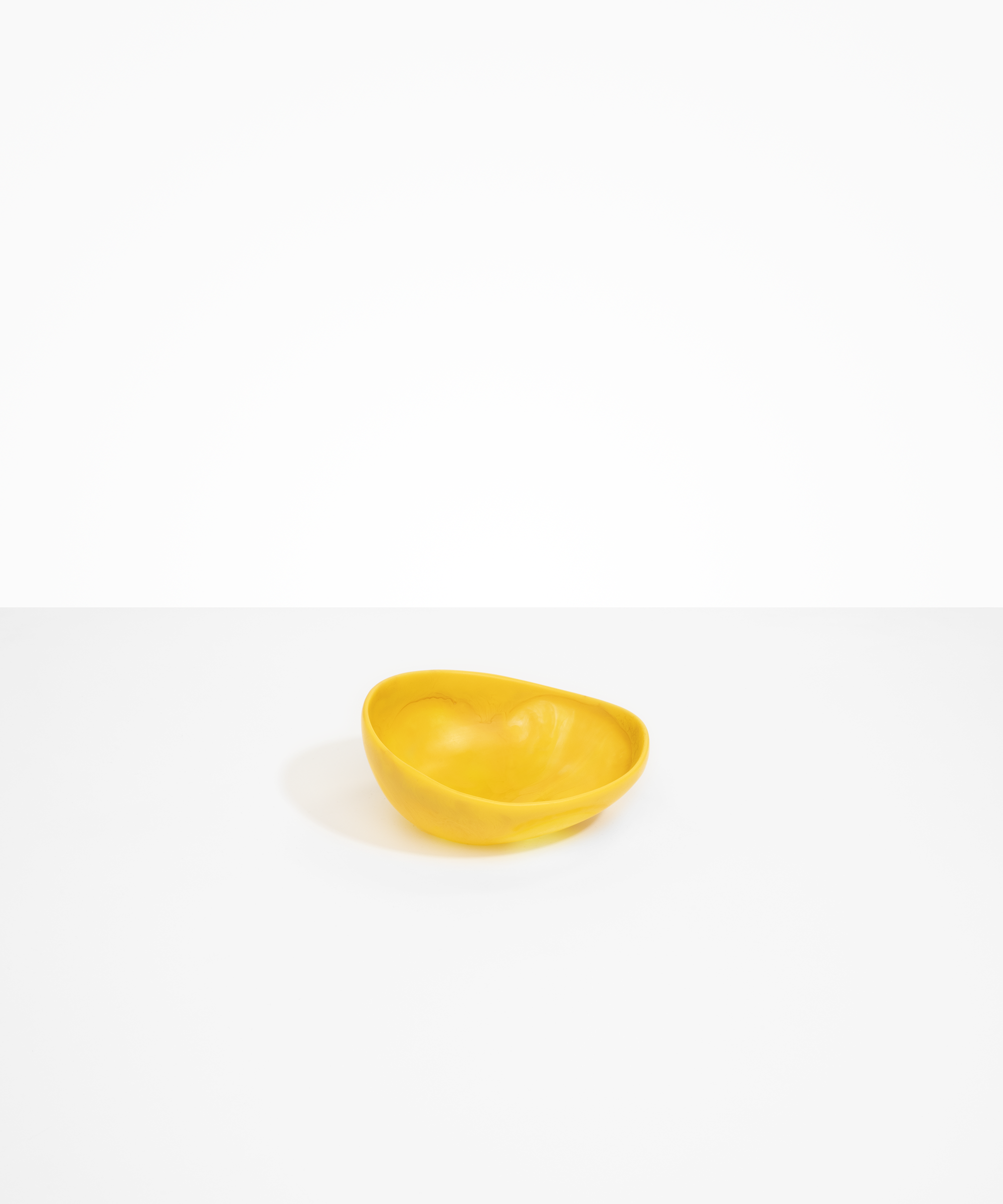 Dinosaur Designs Medium Pebble Vase in Lemon Colour resin..