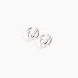 Dinosaur Designs and Alex & Trahanas Medium Corda Earrings in Silver — polished silver-toned plated hoop earrings with interlinked twisted loop design..