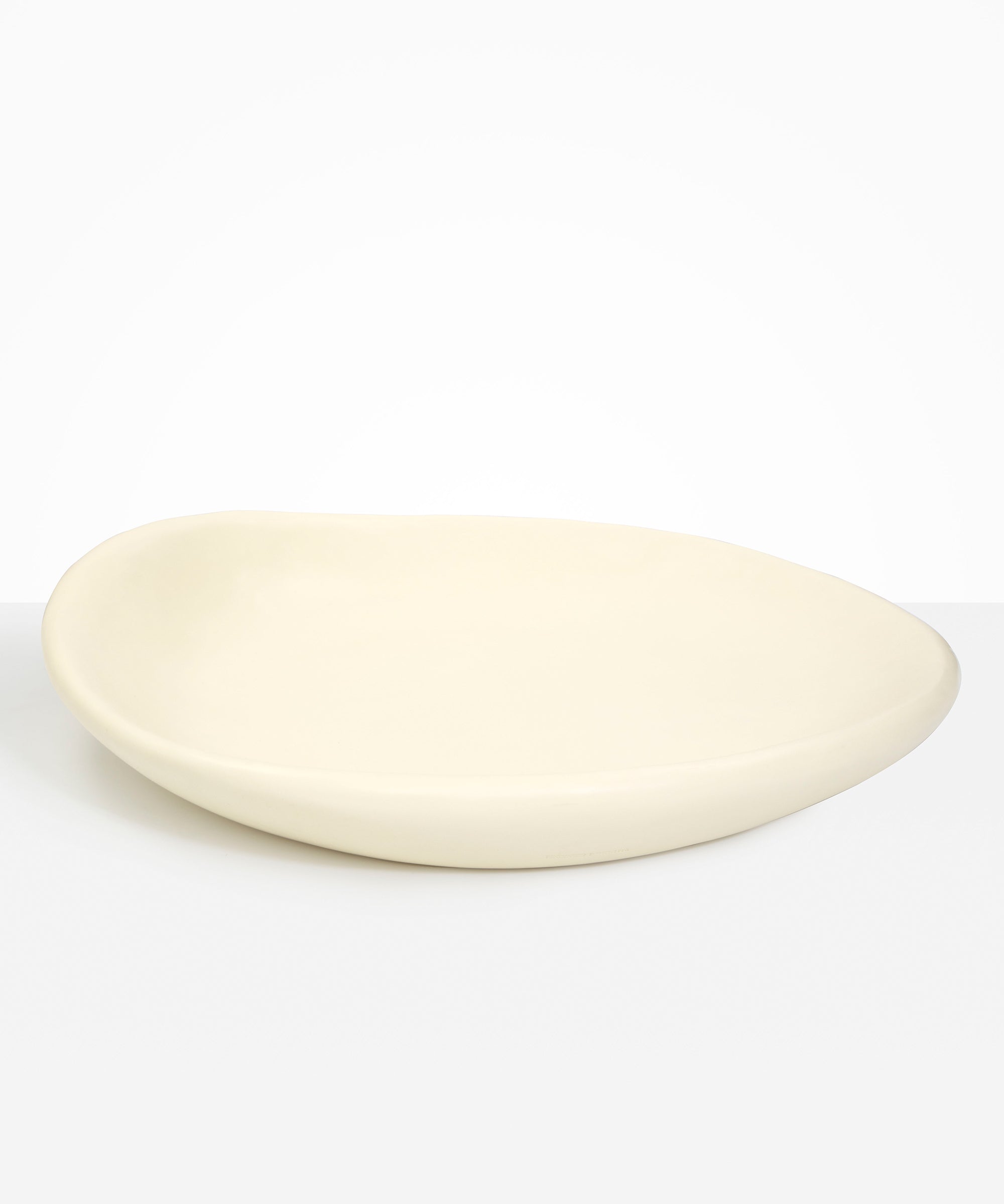 Dinosaur Designs Extra Large Bones Bowl in Cream —  handmade cream resin shallow decorative bowl with a rounded organic form