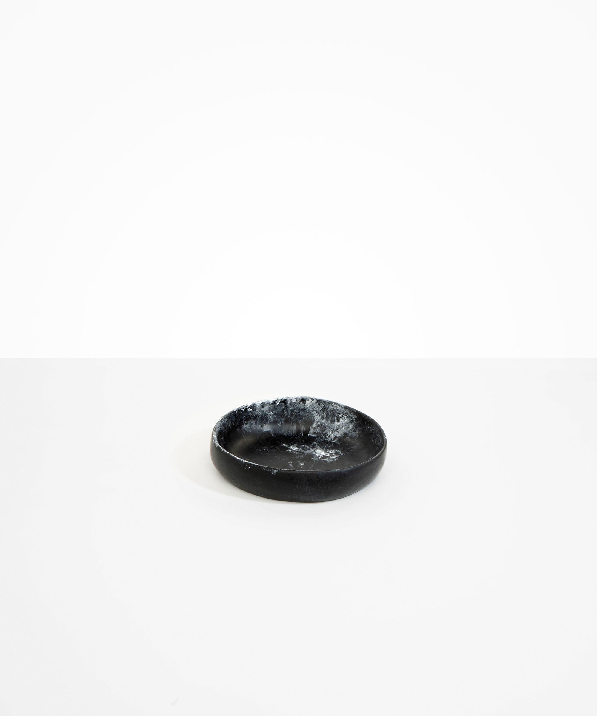 Dinosaur Designs Small Earth Bowl in Black Marble Colour resin.