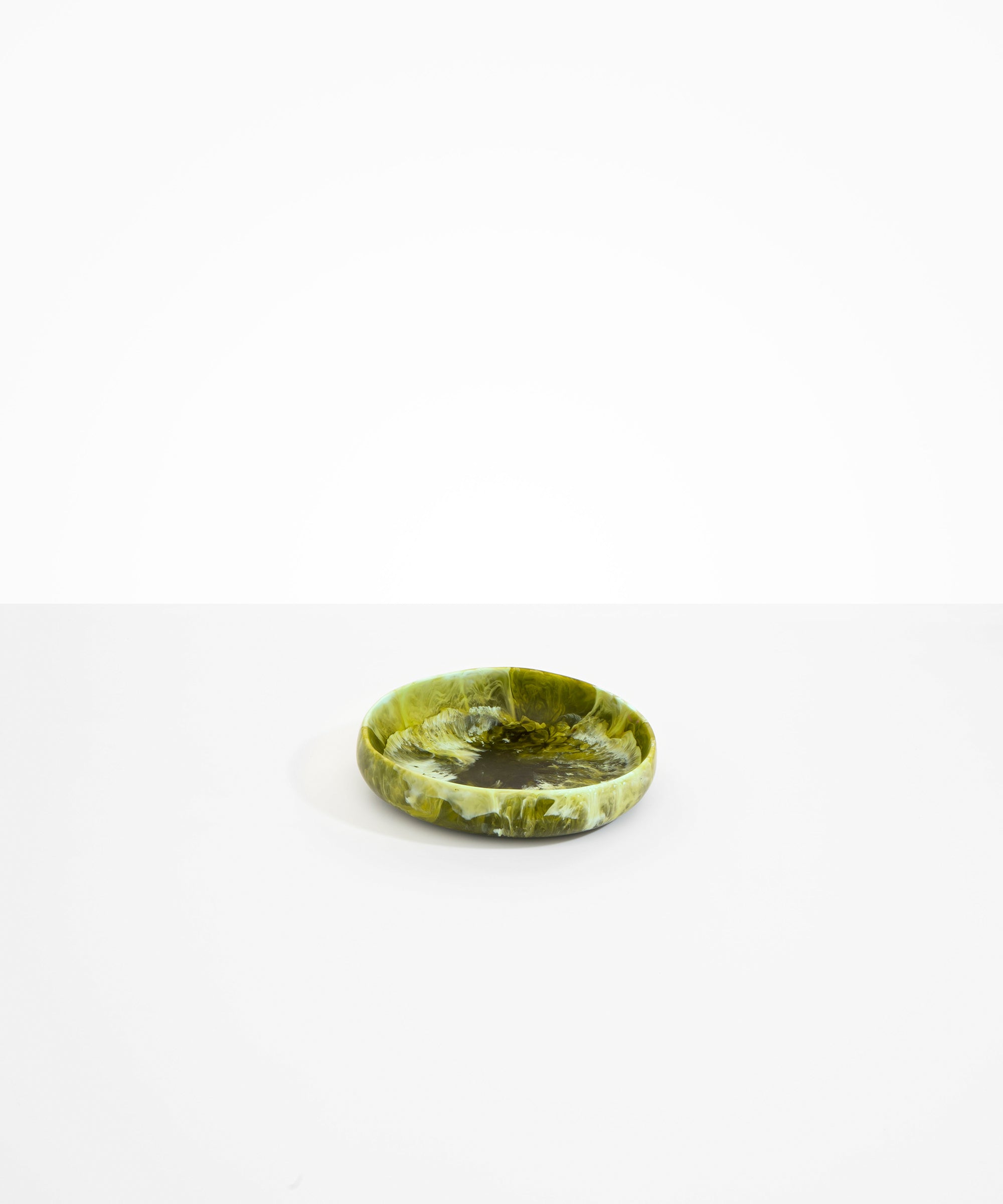 Dinosaur Designs Small Earth Bowl in Malachite Colour resin.