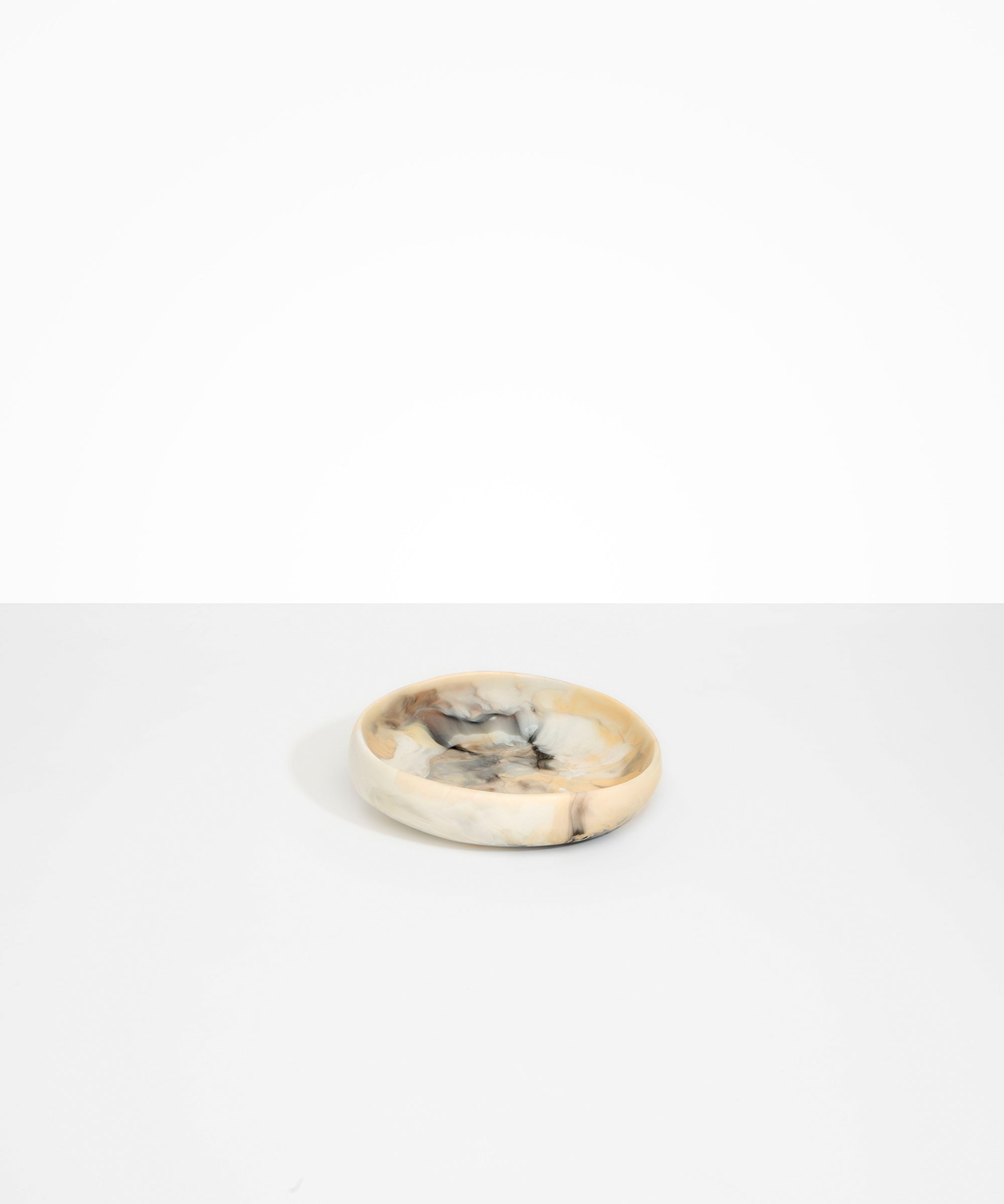 Dinosaur Designs Small Earth Bowl in Sandy Pearl Colour resin.