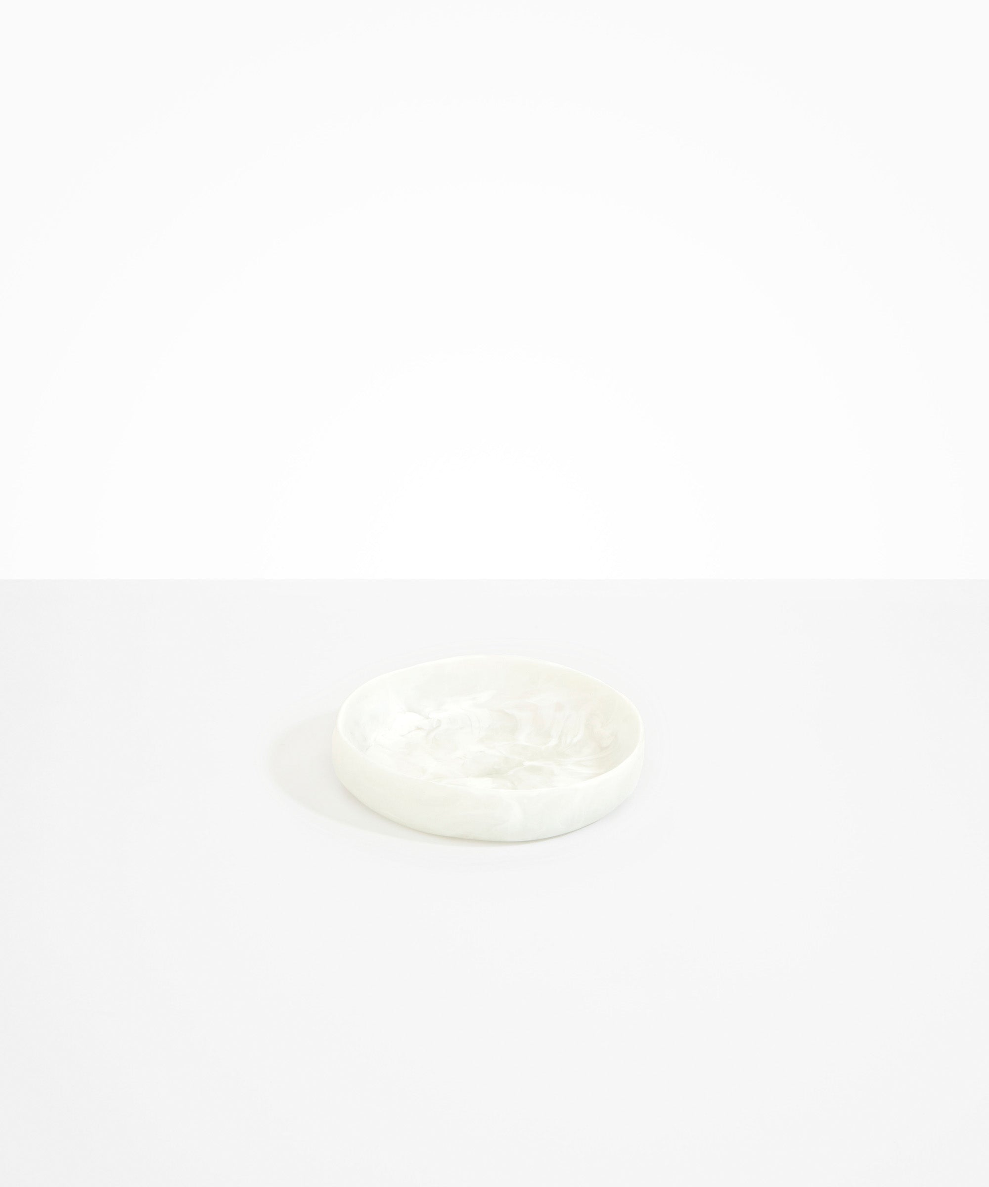 Dinosaur Designs Small Earth Bowl in Snow Swirl Colour resin.