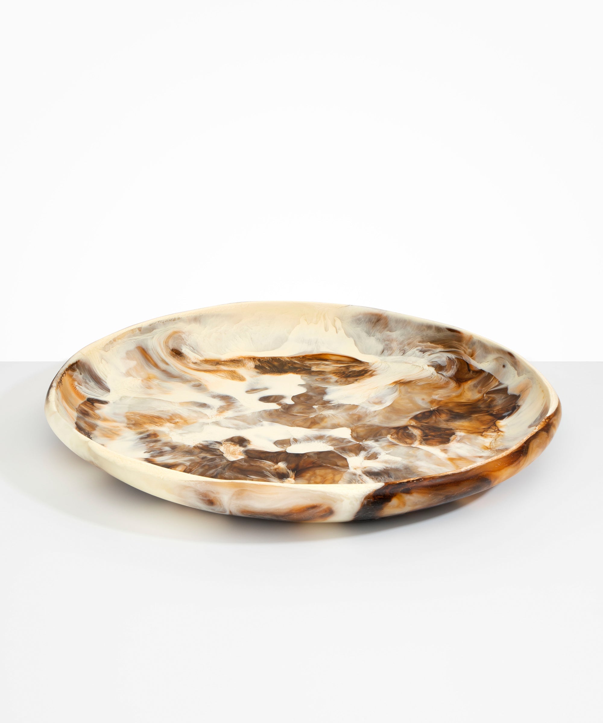 Dinosaur Designs BWLERTXLG Extra Large Earth Bowl in Light Horn brown colour resin.