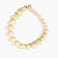Dinosaur Designs Organic Ball Choker in Cream — handcrafted cream matte resin graduating bead choker necklace with silver t-bar clasp.