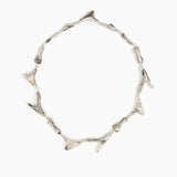 Dinosaur Designs Bones Choker in Granite Colour resin with Silver-Plated Brass Material.