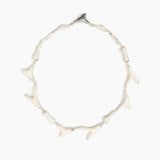 Dinosaur Designs Bones Choker in Chalk Swirl Colour resin with Silver-Plated Brass Material..