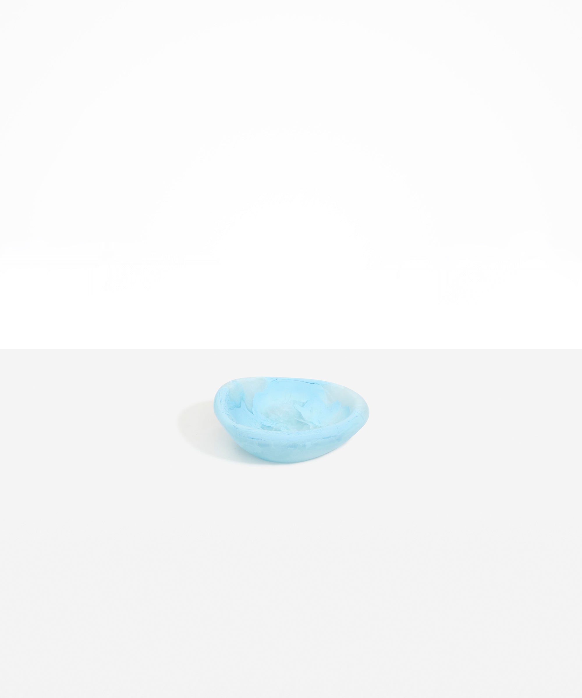 Dinosaur Designs Bones Dish in Pool — small handcrafted blue marbled resin trinket dish with organic form