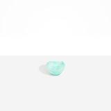 Dinosaur Designs Beetle Dish in Mint — handcrafted mint blue marbled resin miniature salt dish with rounded organic form