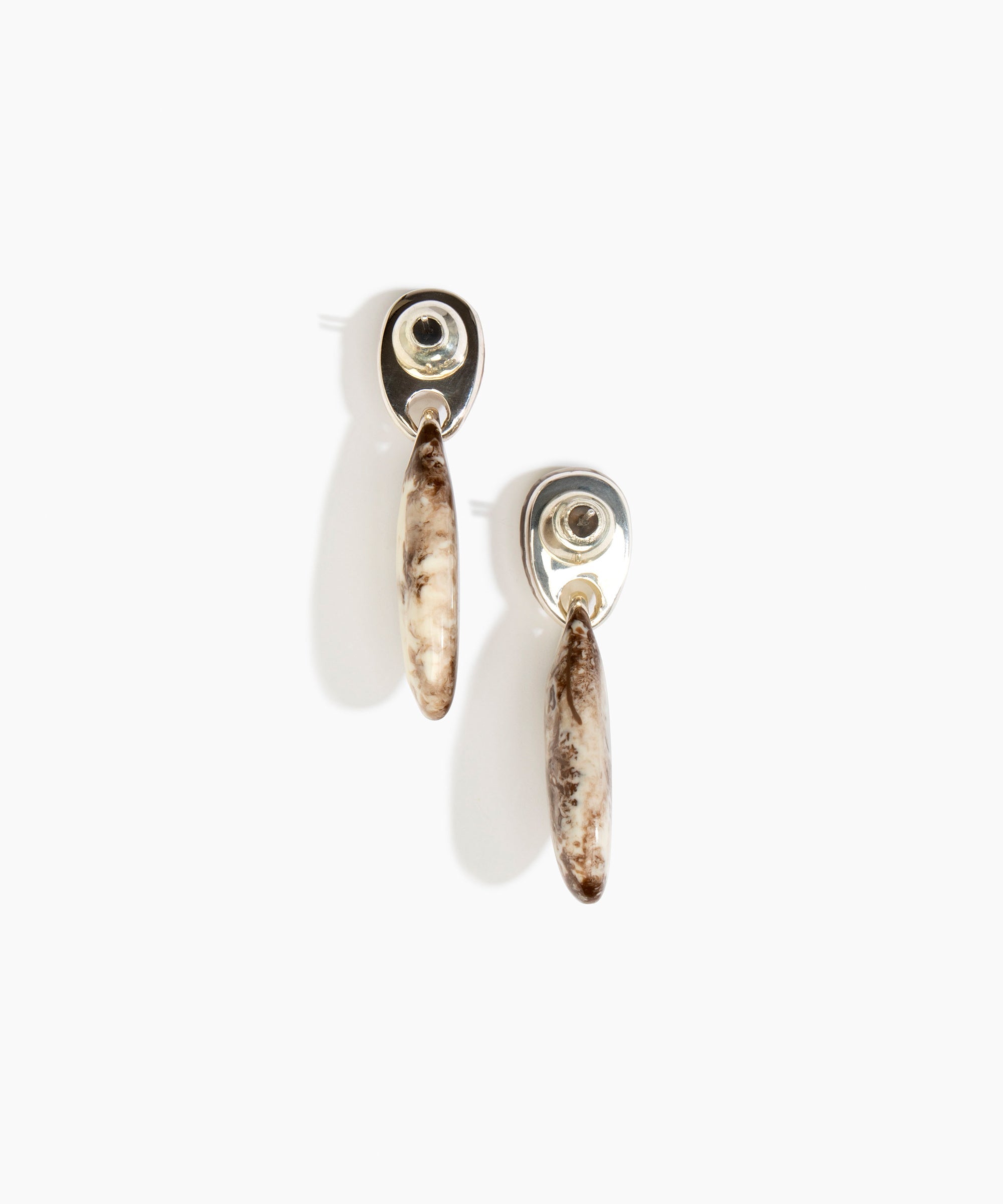 Dinosaur Designs ERRCKDUOL Long Rock Duo Earrings CAPPUCCINO.