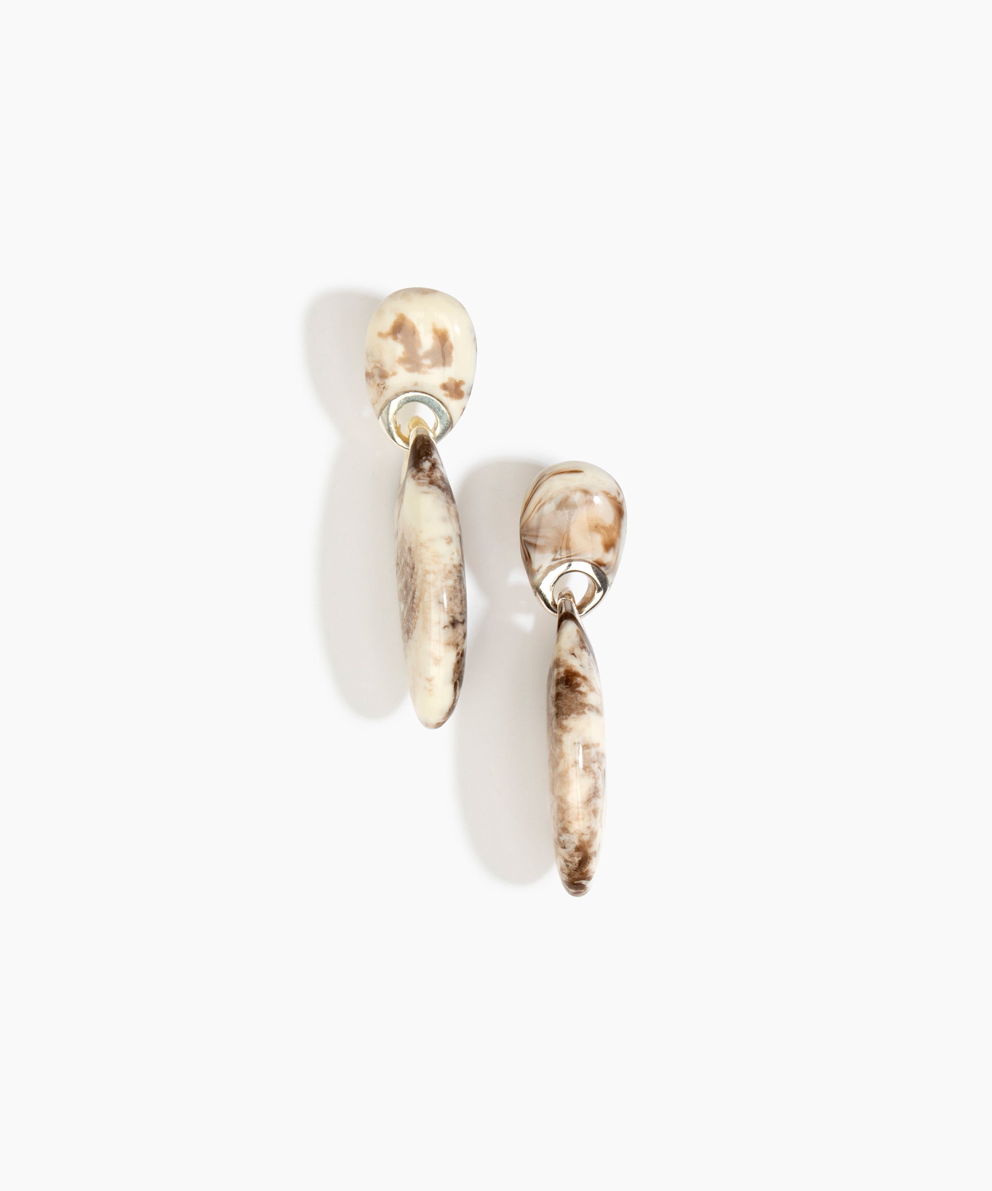Dinosaur Designs ERRCKDUOL Long Rock Duo Earrings CAPPUCCINO..
