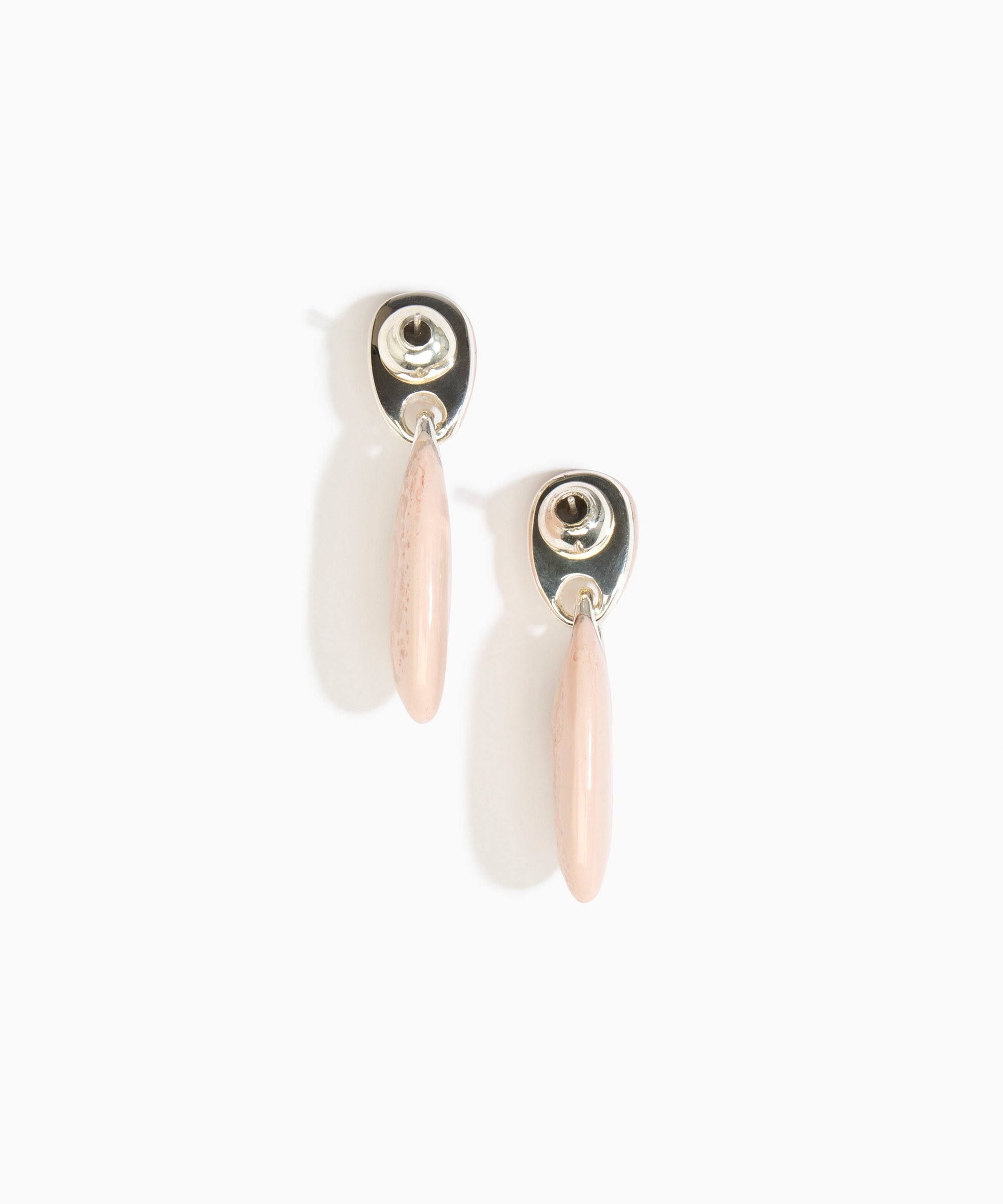 Dinosaur Designs ERRCKDUOL Long Rock Duo Earrings ROSE SWIRL.