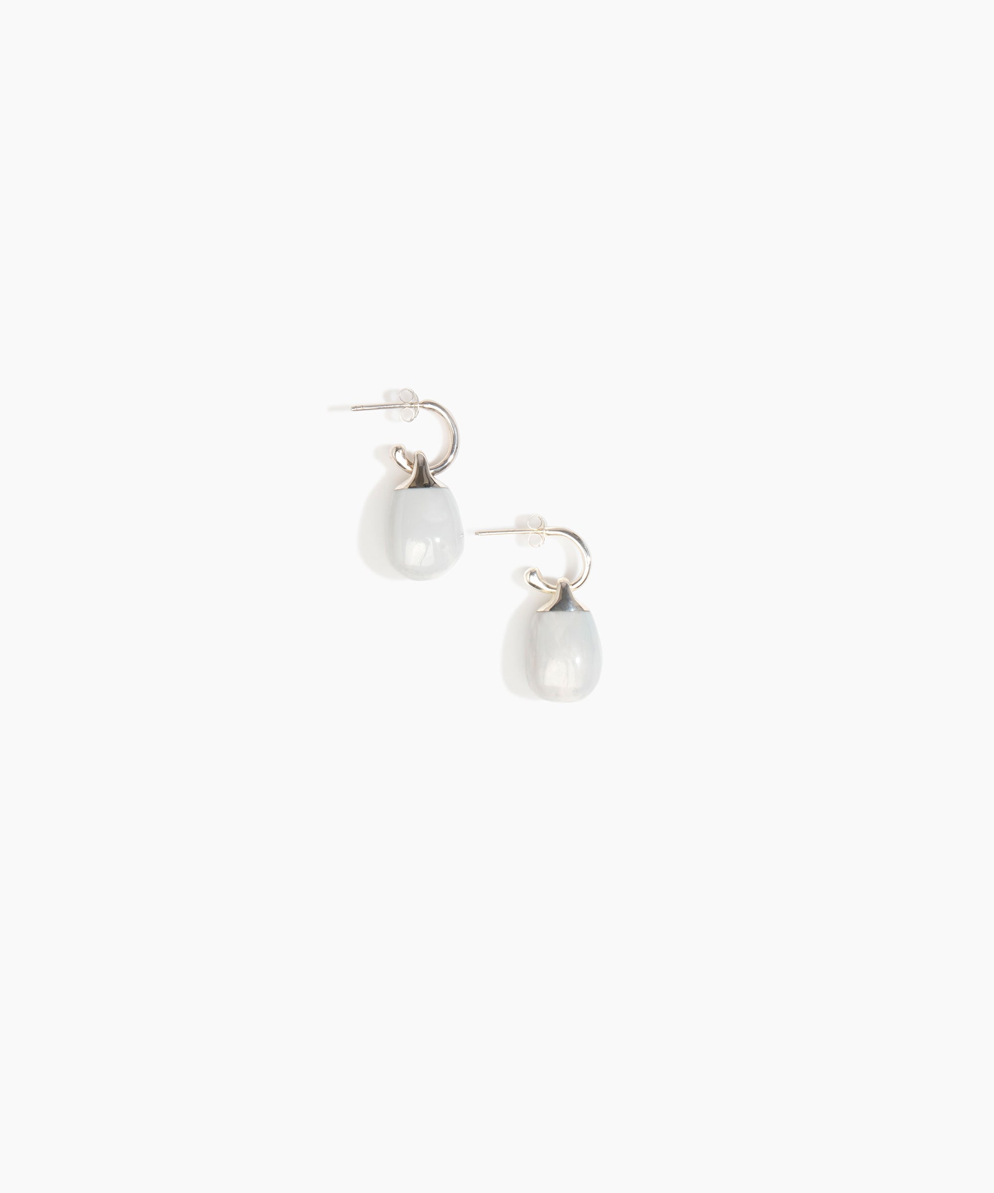 Dinosaur Designs ERRCKHOOPSML Small River Rock Hoop Earrings CLOUD..