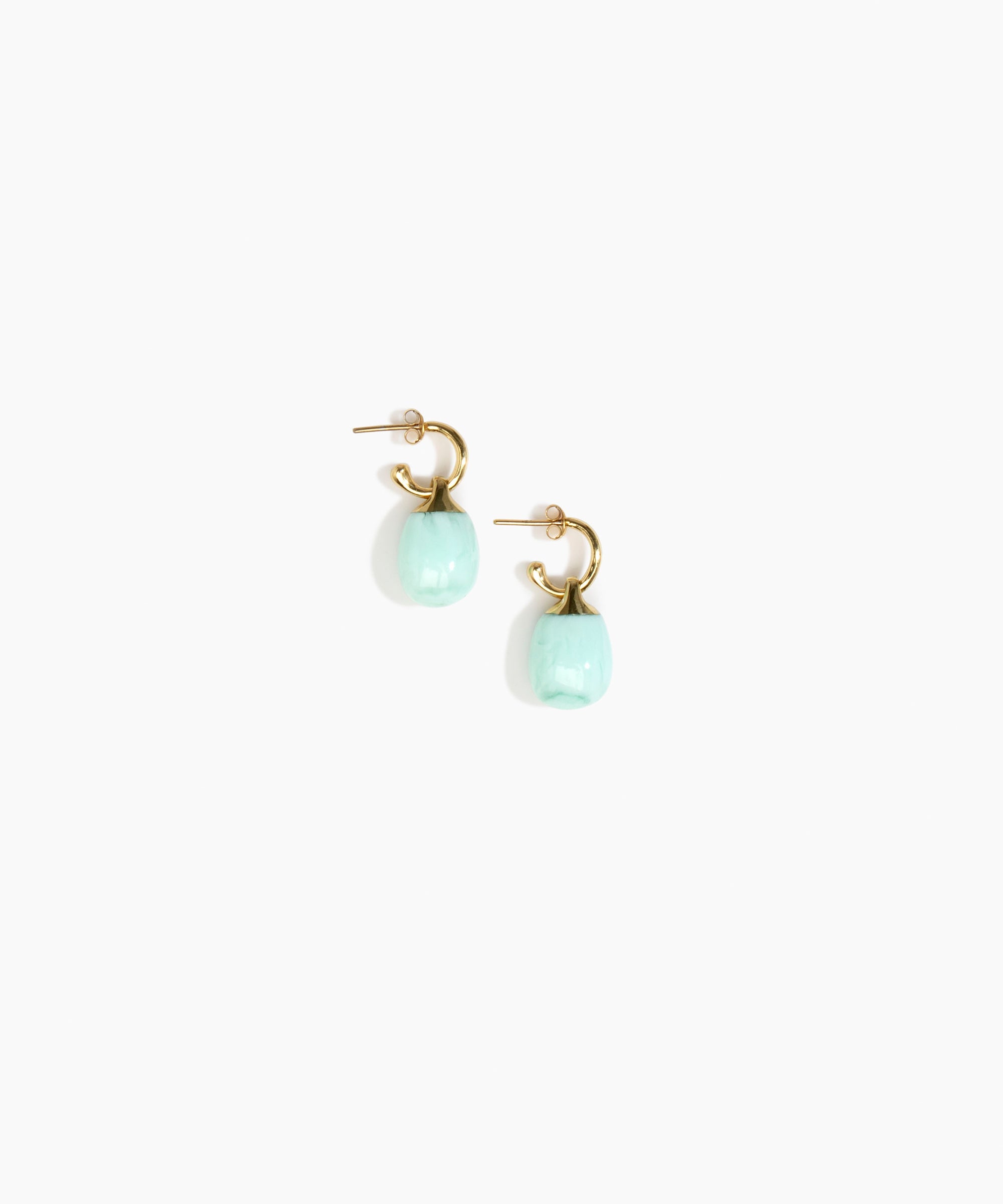 Small River Rock Hoop Earrings