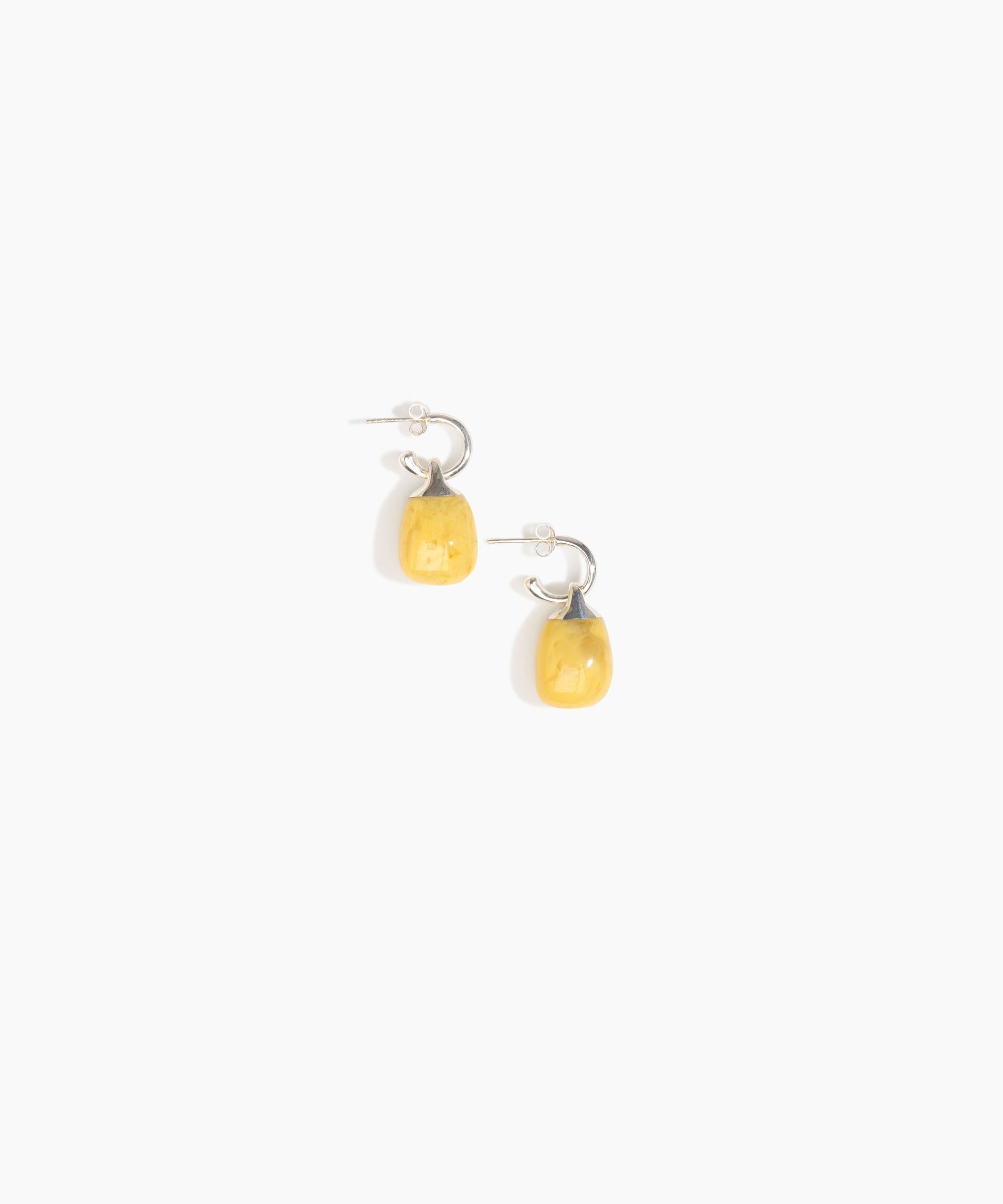 Dinosaur Designs ERRCKHOOPSML Small River Rock Hoop Earrings POLLEN...
