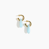 Small Rock Hoop Earrings
