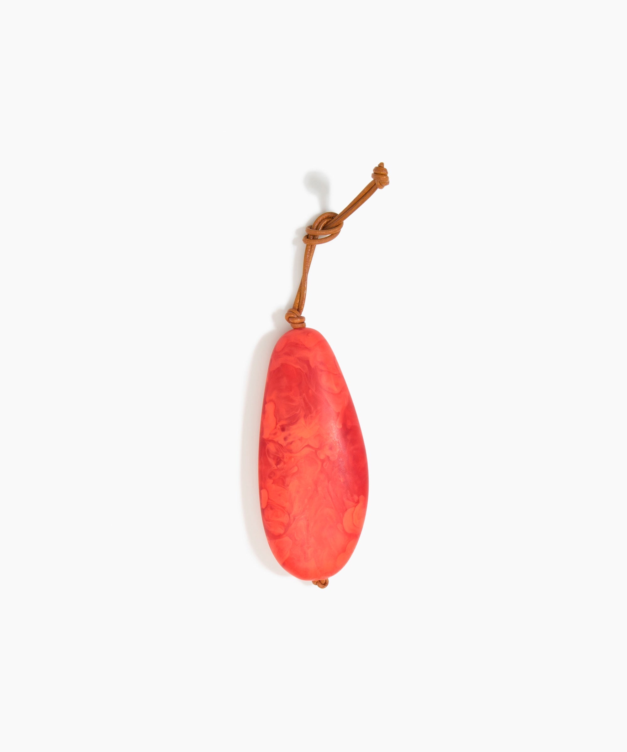 Dinosaur Designs KEYORGPEB Pebble Keyring LYCHEE