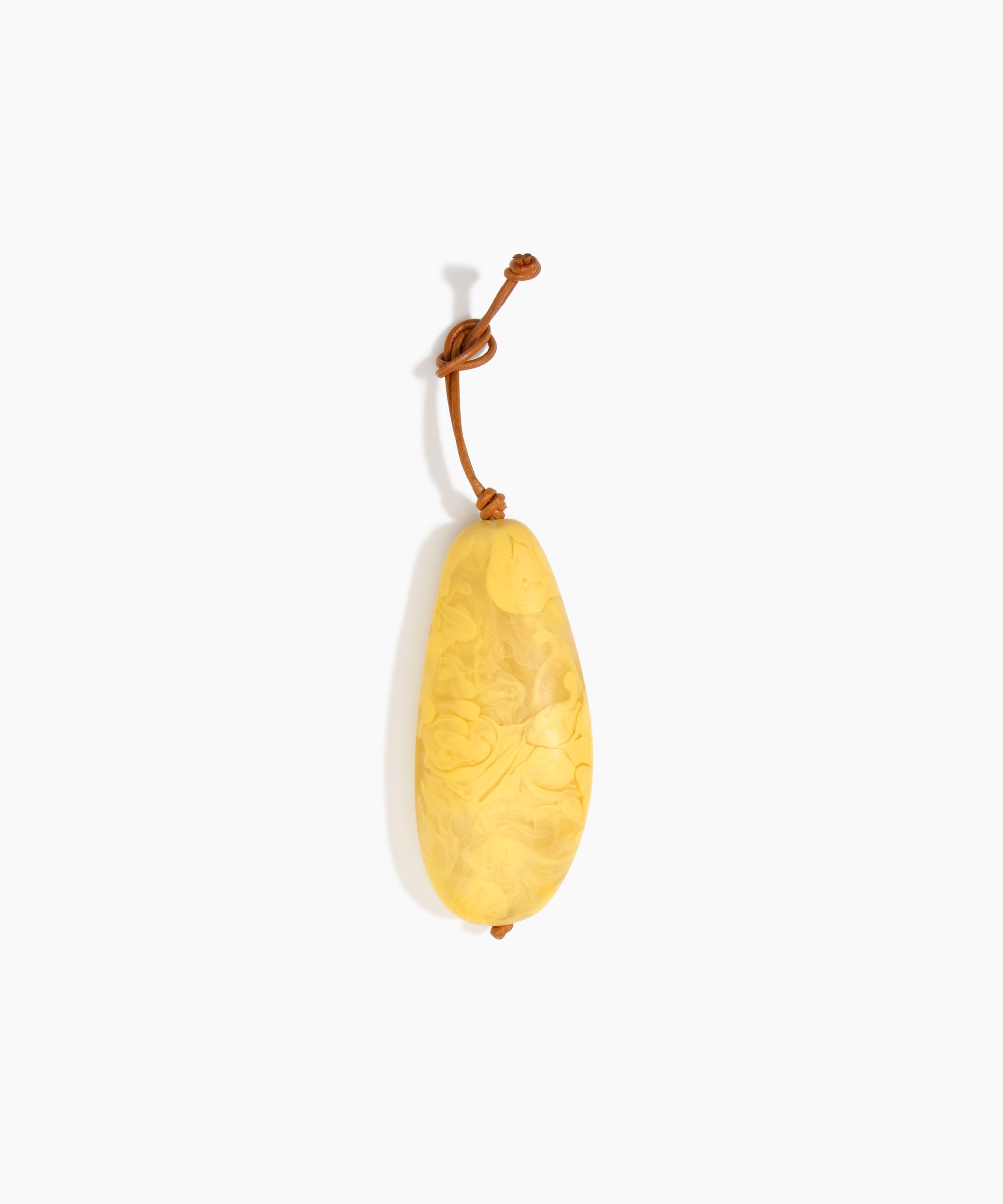 Dinosaur Designs KEYORGPEB Pebble Keyring POLLEN