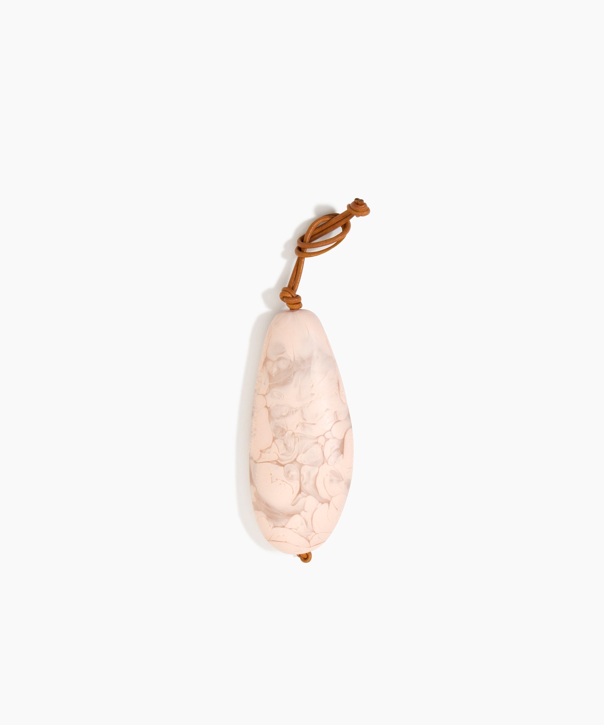 Dinosaur Designs KEYORGPEB Pebble Keyring ROSE SWIRL