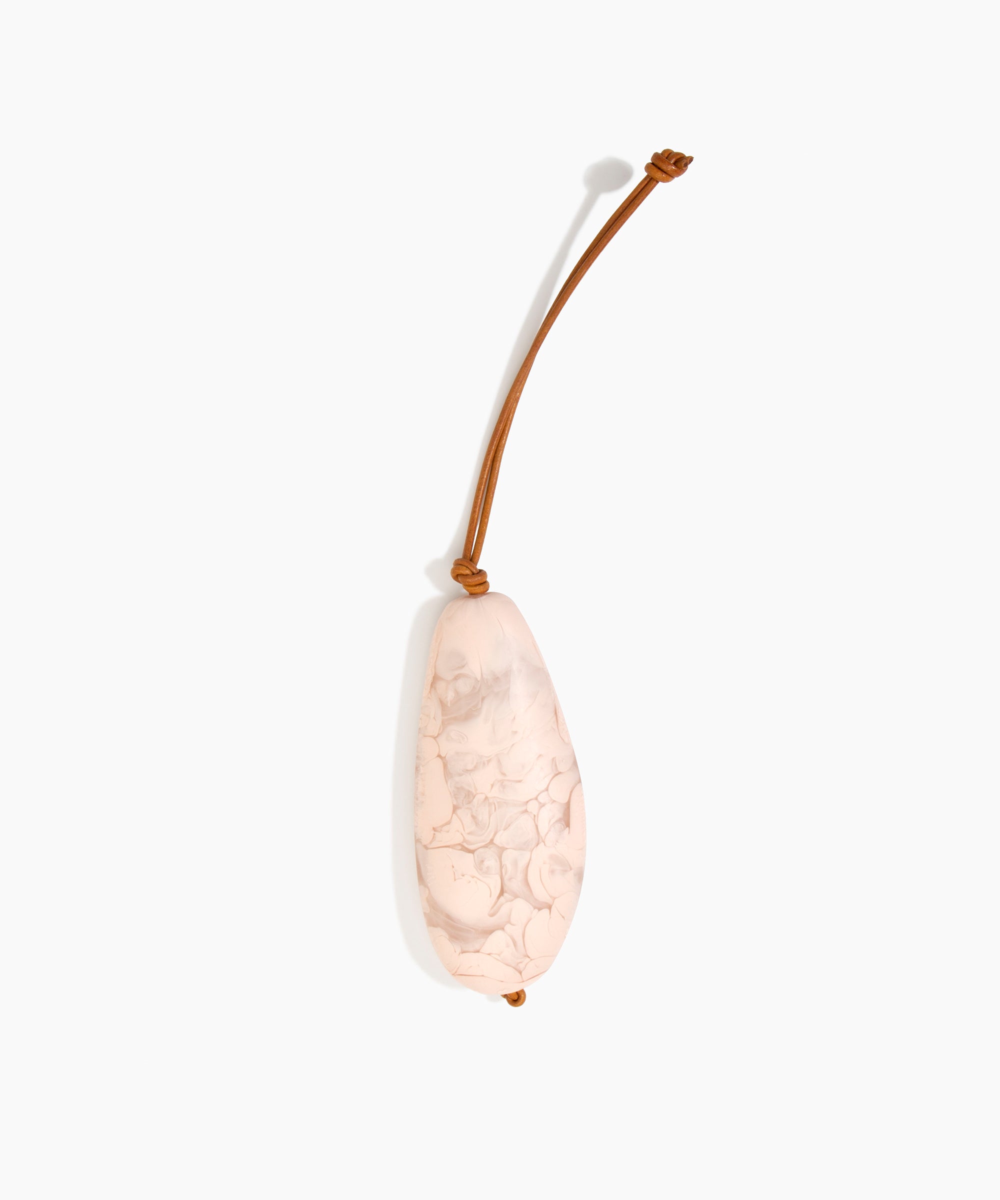 Dinosaur Designs KEYORGPEB Pebble Keyring ROSE SWIRL.