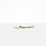 Dinosaur Designs Temple Cake Knife in Cappuccino — handcrafted marbled brown and cream resin cake knife with smooth tapered blade and rounded handle.