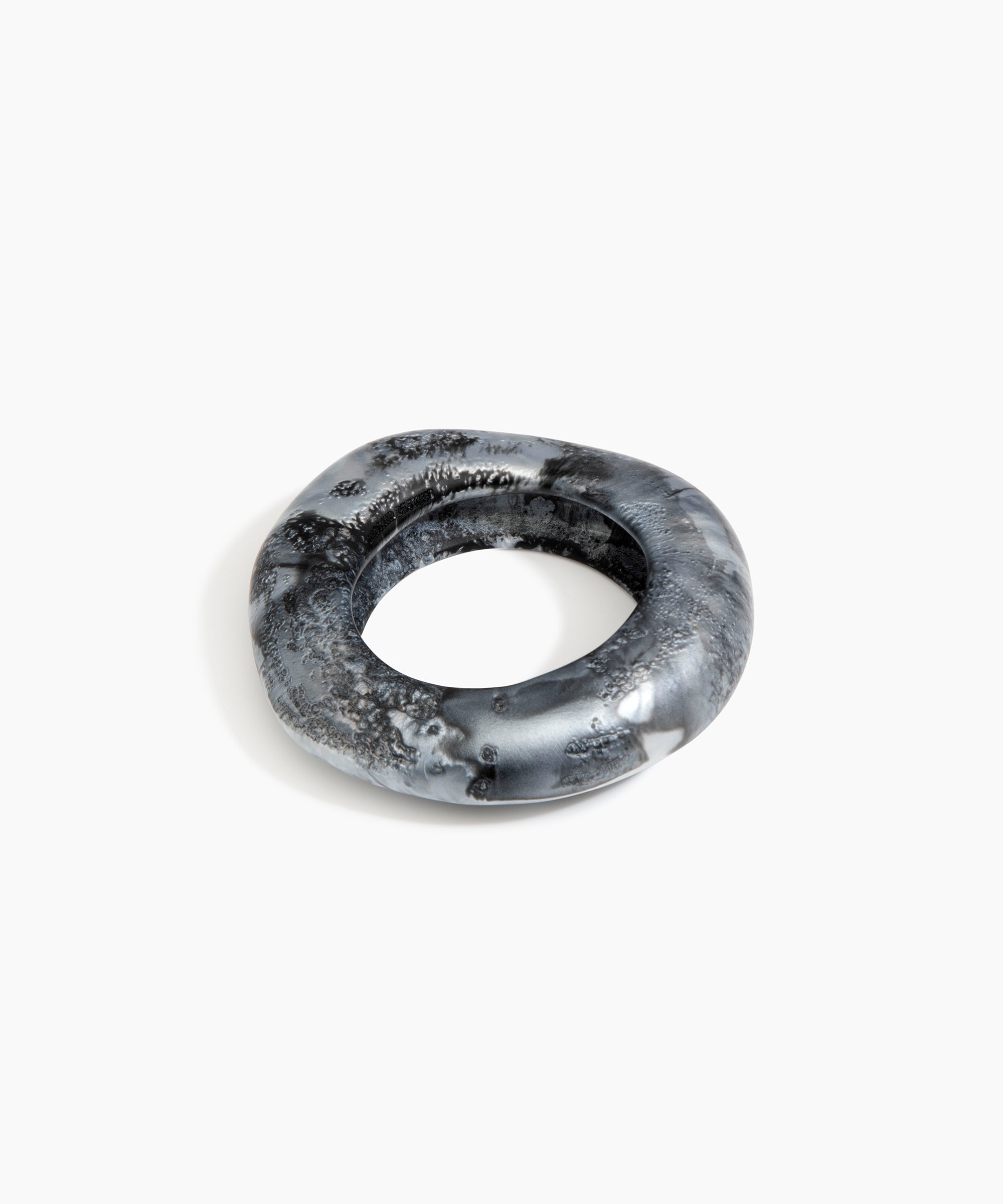Dinosaur Designs Large Drift Bangle in Slate Colour resin with Wide Fit