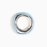 Dinosaur Designs LBRCKDUOMED Medium Rock Duo Bangle SILVER POOL