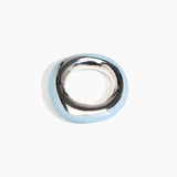 Dinosaur Designs LBRCKDUOMED Medium Rock Duo Bangle SILVER POOL.