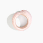 Dinosaur Designs Bold Sprout Bangle in Rose Swirl — handcrafted marbled dusty pink resin bangle with oversized chunky form