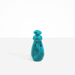 Dinosaur Designs Tall Pepper Boulder Grinder in Turquoise — handcrafted marbled teal blue resin pepper grinder with elongated teardrop body and stacked pebble lid