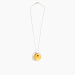 Dinosaur Designs Medium Splash Chain Pendant in Daisy Colour resin with 925 Sterling Silver Material...