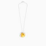 Dinosaur Designs Medium Splash Chain Pendant in Daisy Colour resin with 925 Sterling Silver Material...