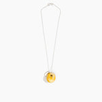 Dinosaur Designs Medium Splash Chain Pendant in Daisy Colour resin with 925 Sterling Silver Material