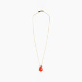 Dinosaur Designs Joie De Vivre Pendant Necklaces in Poppy Colour resin with Gold-Filled Material