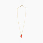 Dinosaur Designs Joie De Vivre Pendant Necklaces in Poppy Colour resin with Gold-Filled Material