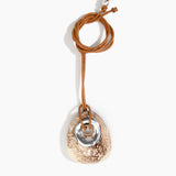 Large Rock Pendant on Leather