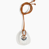 Dinosaur Designs PNRCKLEAL Large Rock Pendant Leather CLOUD.