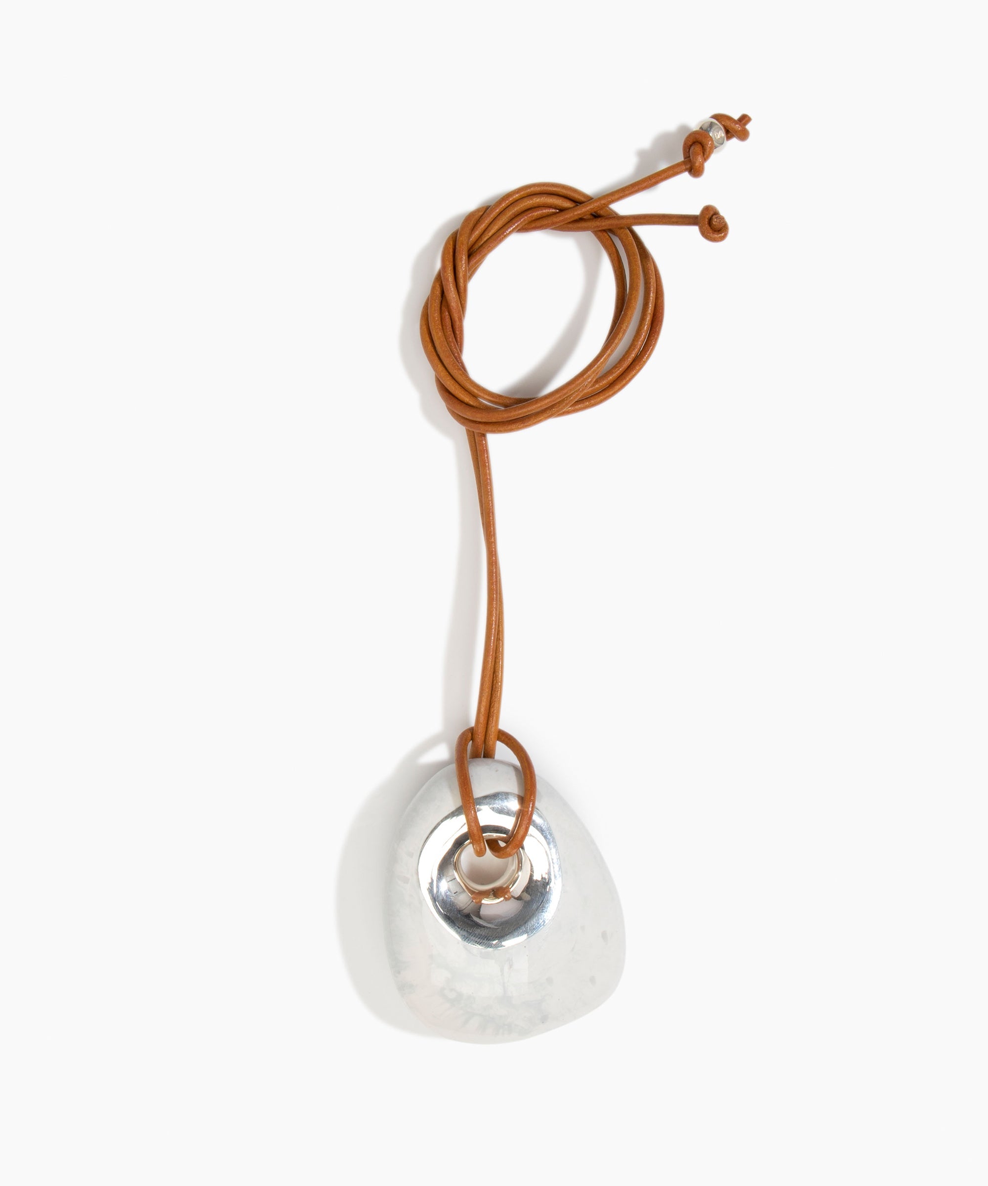 Large Rock Pendant on Leather