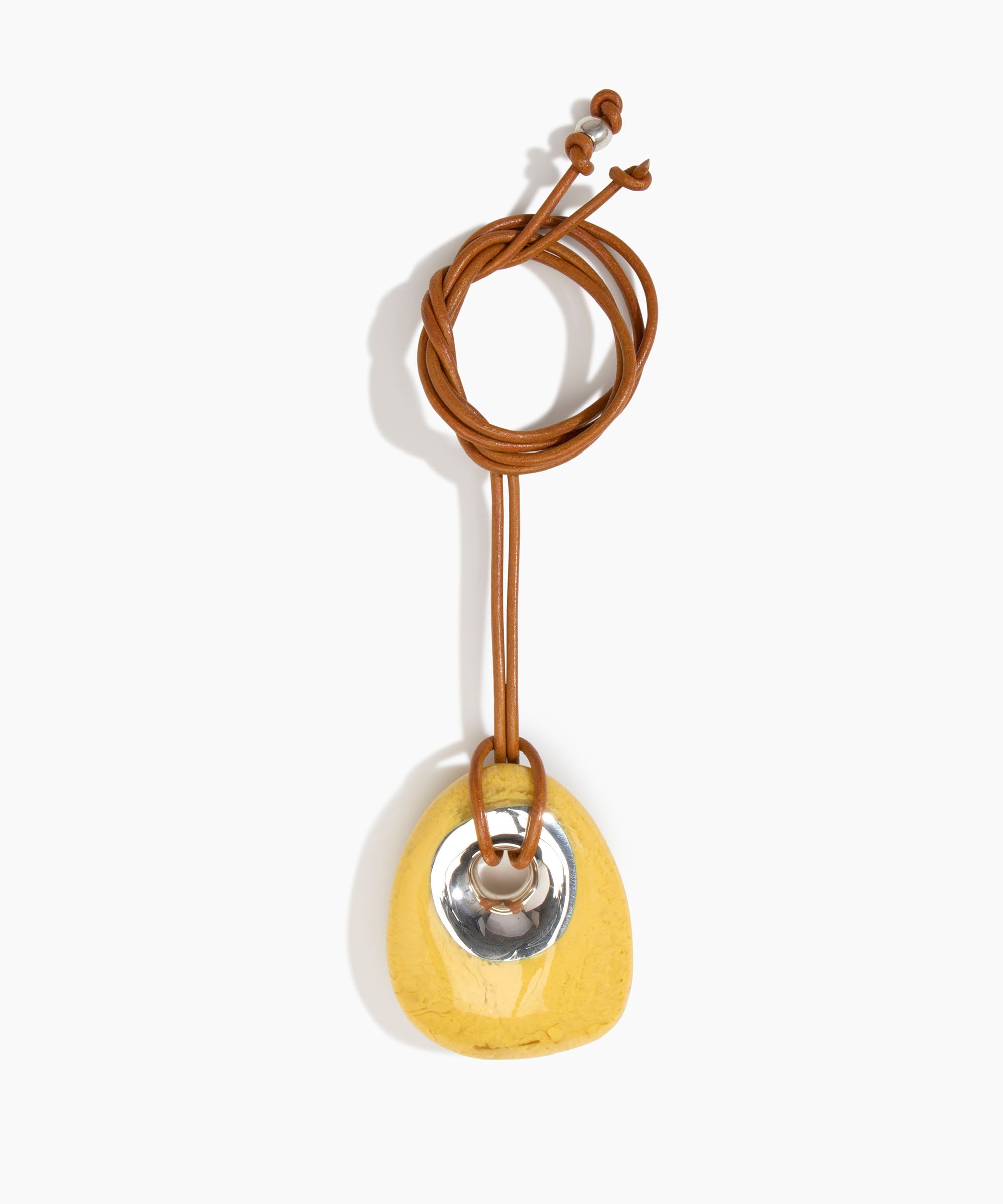 Large Rock Pendant on Leather
