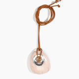 Large Rock Pendant on Leather