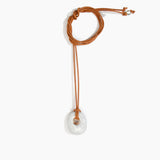 Small Rock Pendant on Leather