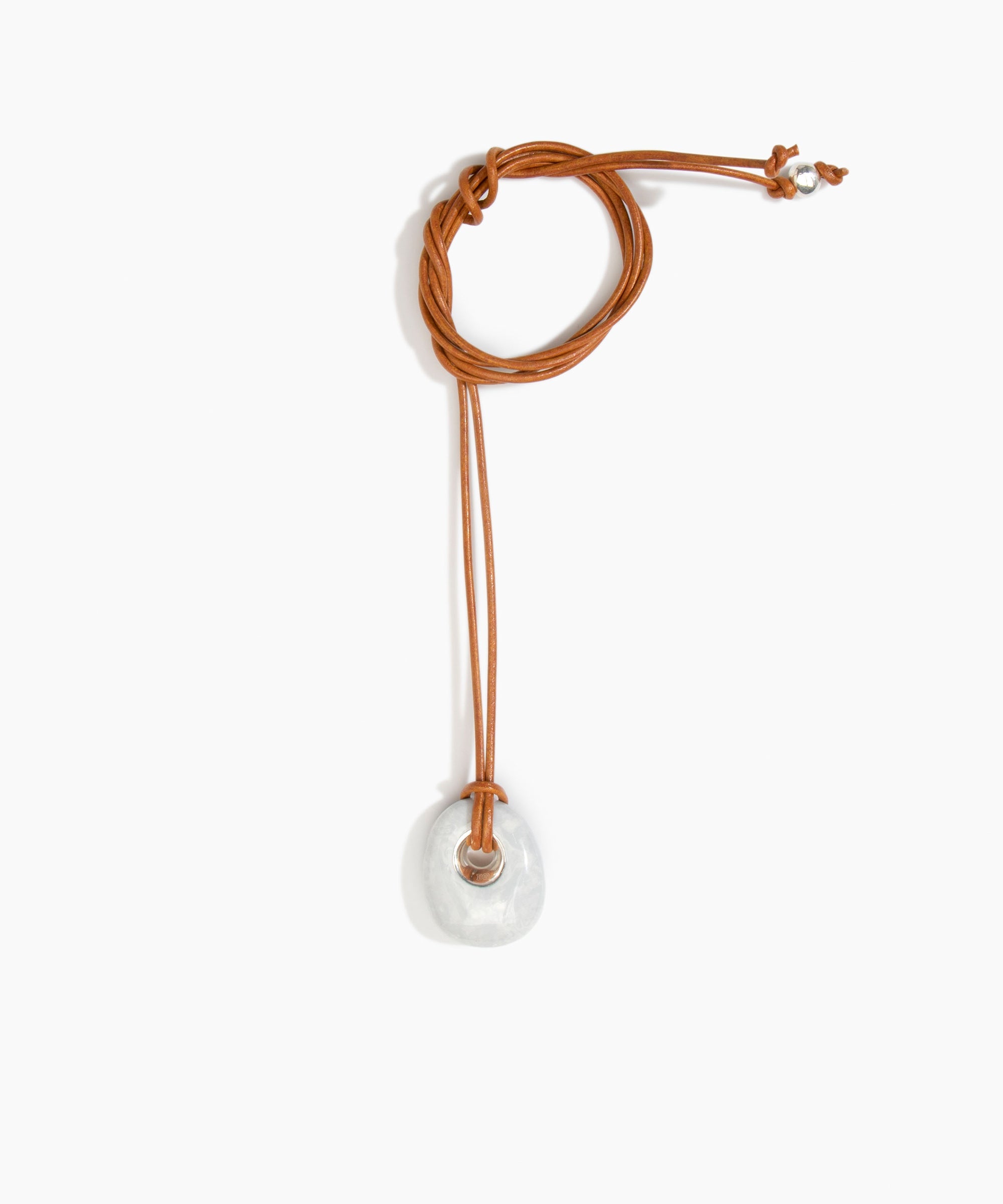 Small Rock Pendant on Leather