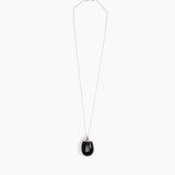 Dinosaur Designs Medium River Rock Pendant in Black Marble Colour resin with Gold-Filled Material.